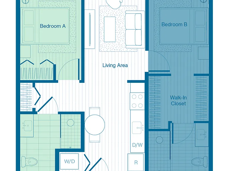 2 Bedroom - B1.3 Layout 2 Bedroom - B1.3 Layout