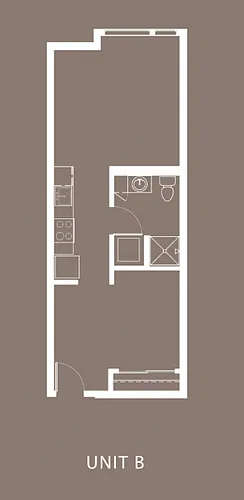 Floor plan Open 1 Bed C