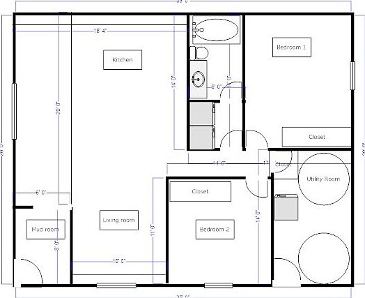 2 Bedrooom Floor Plan