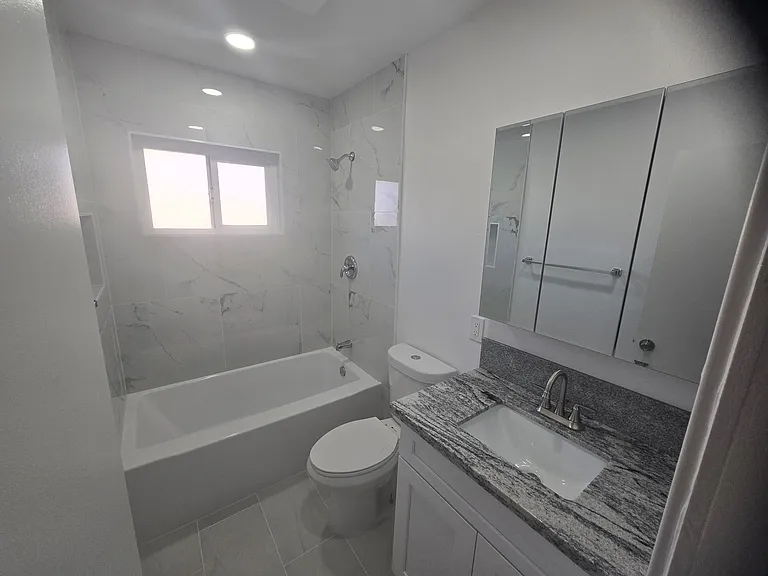 Beautifully remodeled bathroom. Everything is brand new