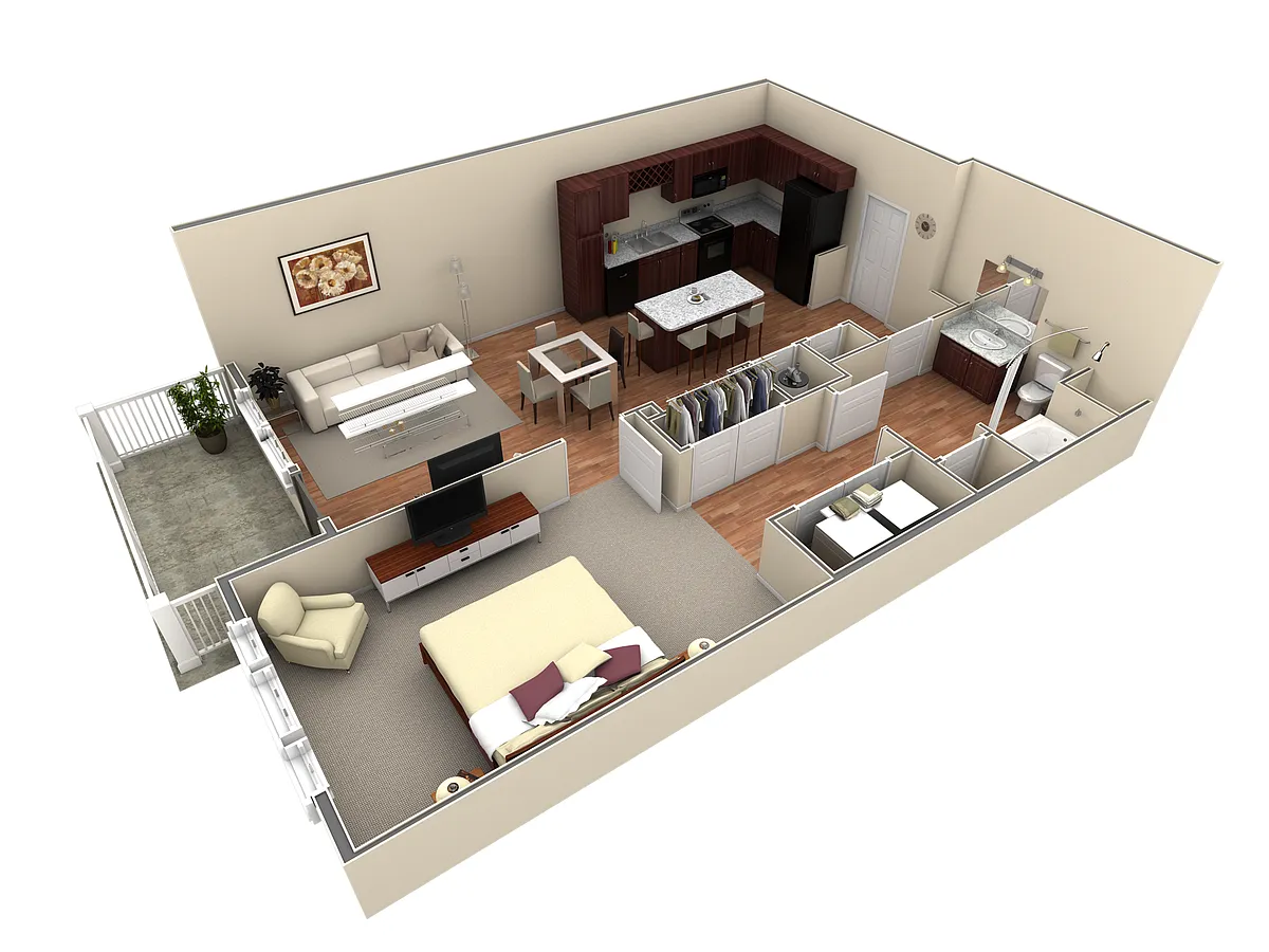 Floor plan 1 BR Premier Summit