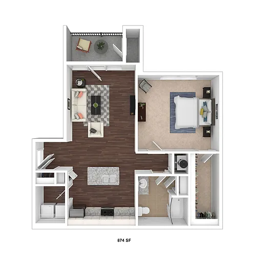 Floor plan 1 Bedroom Premier