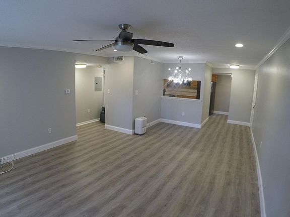 Living room and dining area