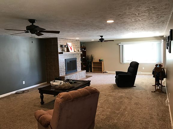 Living room with fireplace
