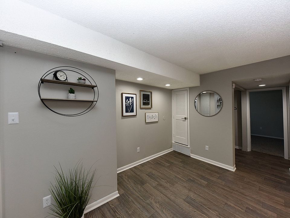 Living Room with Hardwood Style Flooring