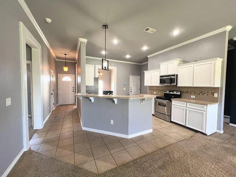kitchen into living room