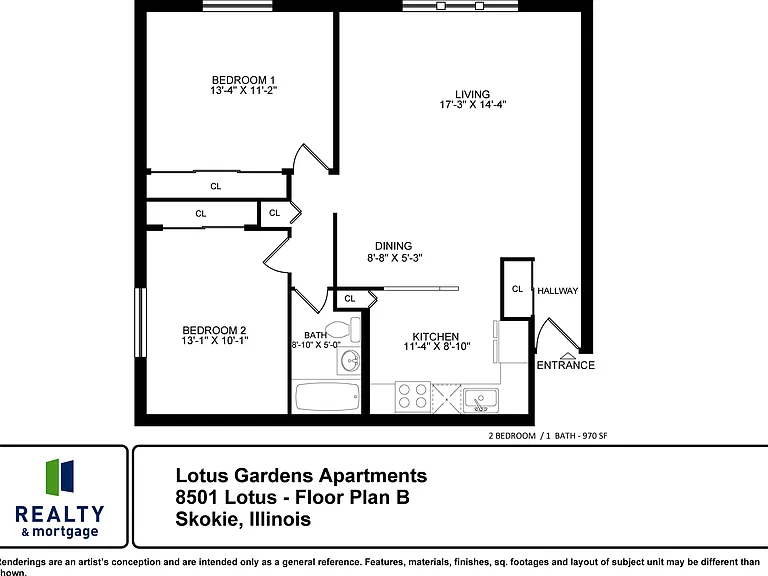 Two Bed Floor Plan B Two Bed Floor Plan B