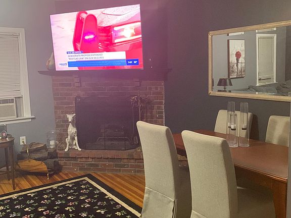 Family room with fireplace