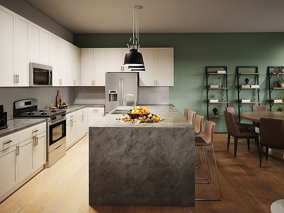 Kitchen with breakfast bar seating
