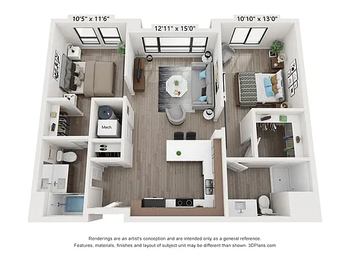Floor plan 2X2 F
