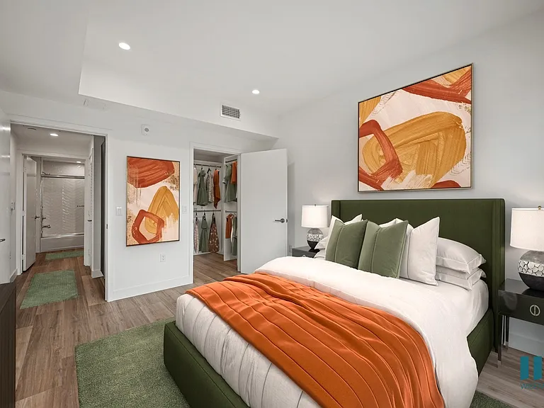 Bedroom with Walk-In Closet, Bathroom, Vinyl Flooring, and Recessed Lighting - Chestnut Floor Plan