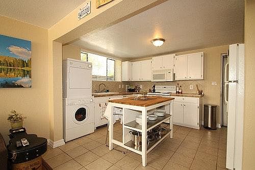 Tile and Cherry Wood Flooring