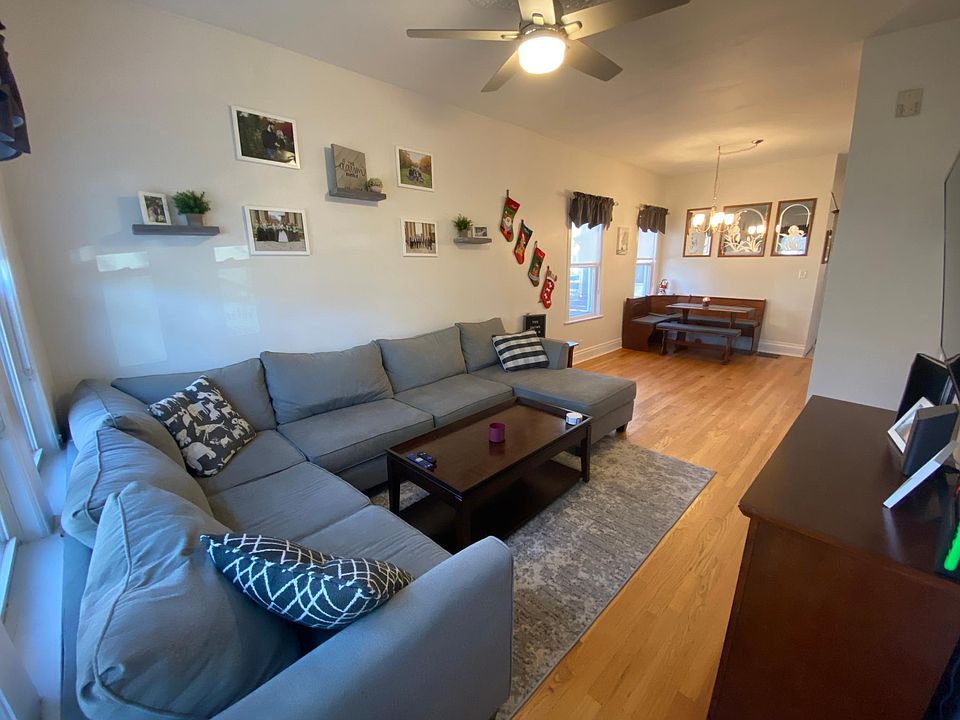 Spacious open layout living room