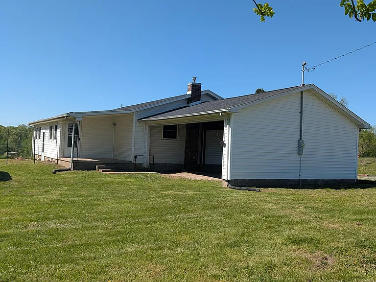 North side of house