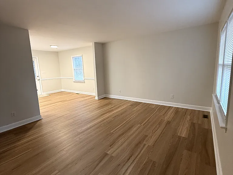 Living and dining areas