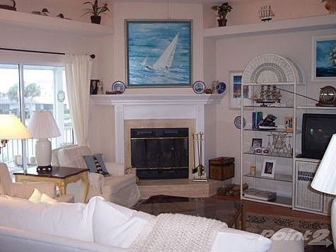 Living Room with Fire Place