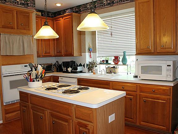 Island Kitchen boasts tons of cabinet space.
