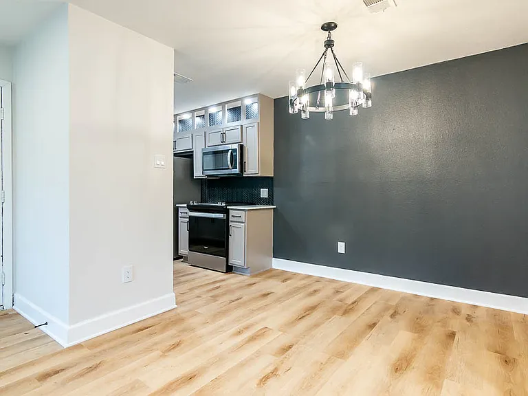 Dining area, with washer and dryer hookups in the closet to the right!