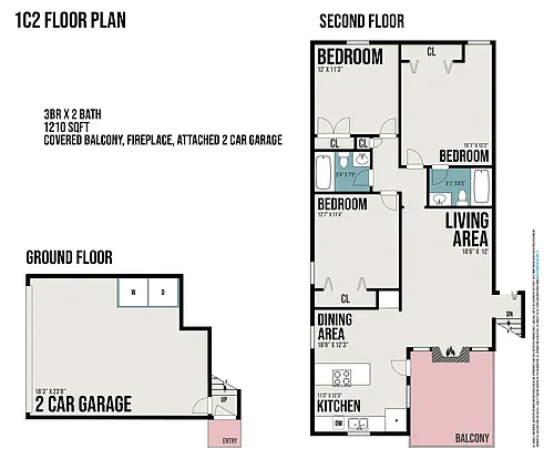 Floor plan 1C2 Townhome