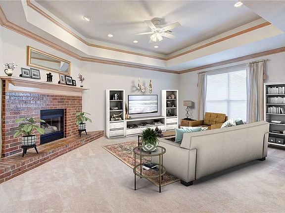 Living room has been virtually staged
