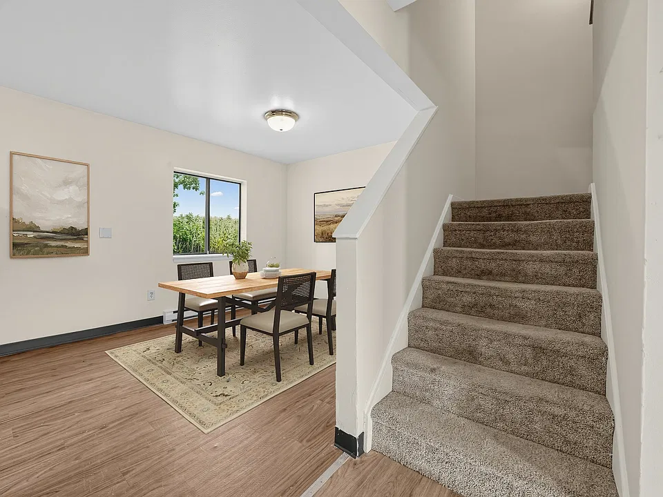 Step into comfort at Vandenburgh Place Apartments, where modern living meets cozy charm. Enjoy spacious dining areas and inviting stairways that lead to your serene retreat. Explore your new home today and embrace a vibrant lifestyle!