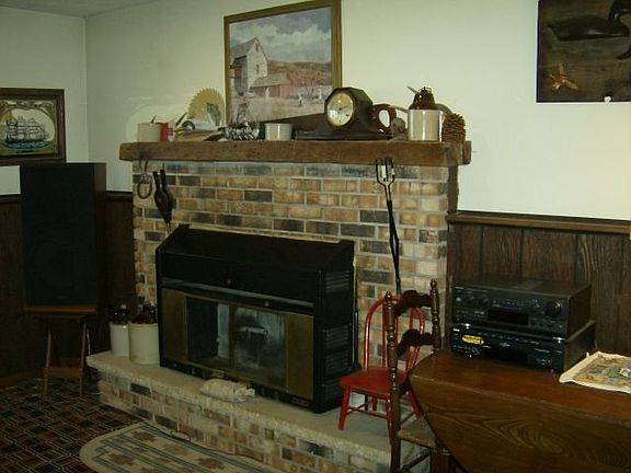 Wood Burning Fireplace In Family Room