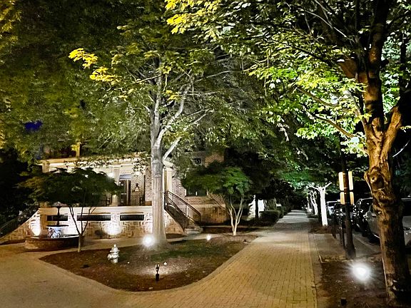 Great lighting around the building