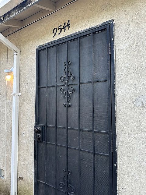 Security door.