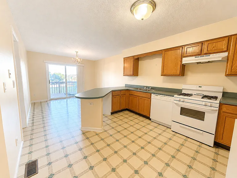 Kitchen with large eat in area