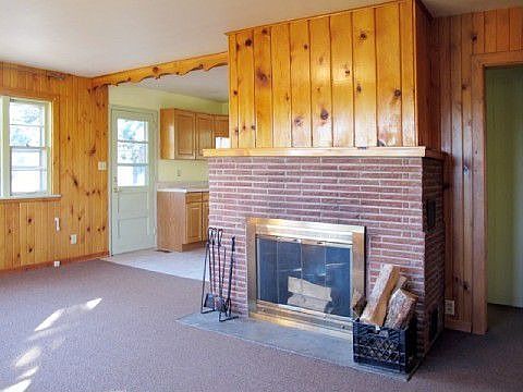 Wood burning fireplace