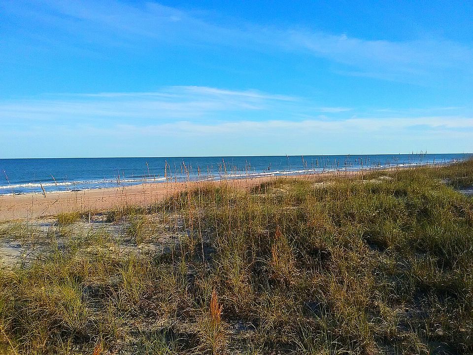 Dune grass and beach in early afternoon, 4-5 minute walk from home.