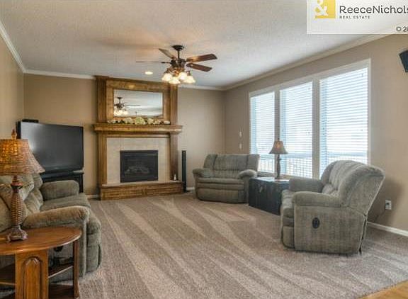 Gas fireplace and new carpet throughout the home as well as new