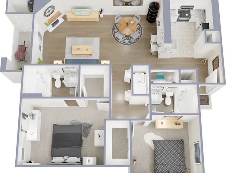 Two bedroom, two bath, 1,045 square foot apartment Two bedroom, two bath, 1,045 square foot apartment