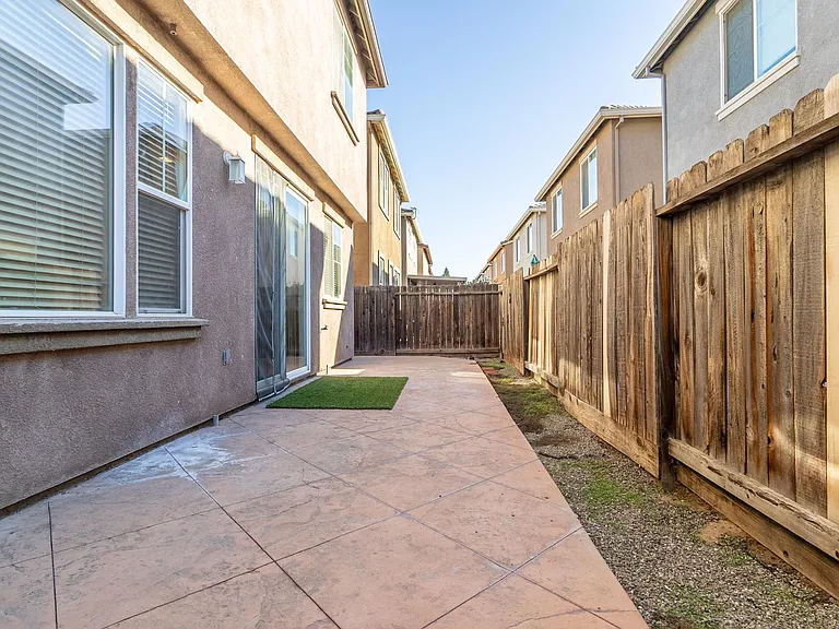 Low maintenance backyard.