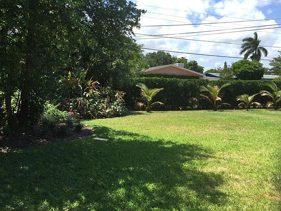 South half of fenced backyard