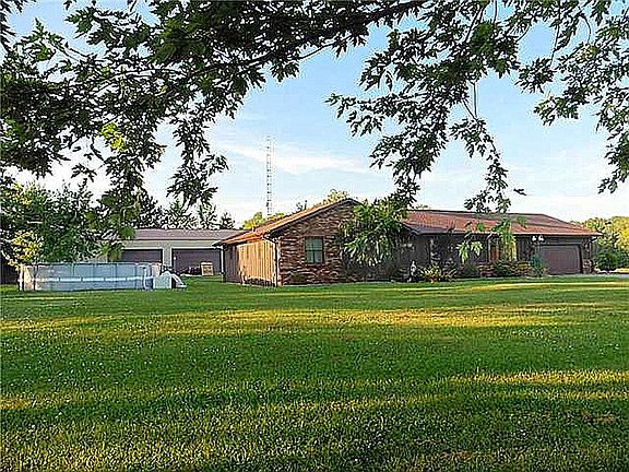 front view with pool