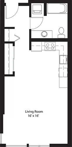 Floor plan Studio B