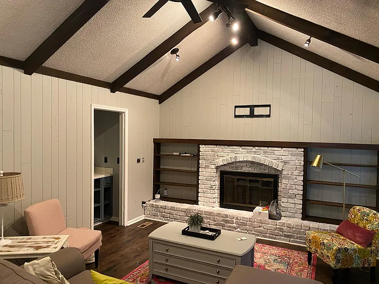 Vaulted Ceiling Living Room