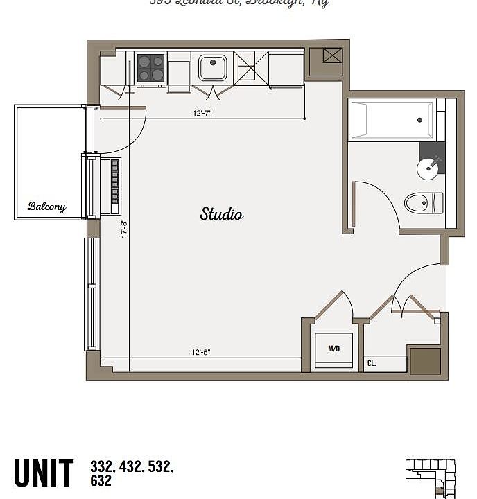 1st image of 395 Leonard St APT 0532