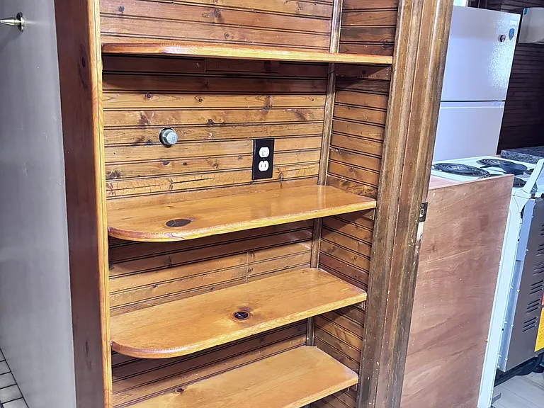 shelving in the bathroom
