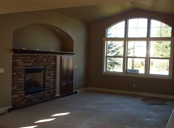 Living room with fireplace