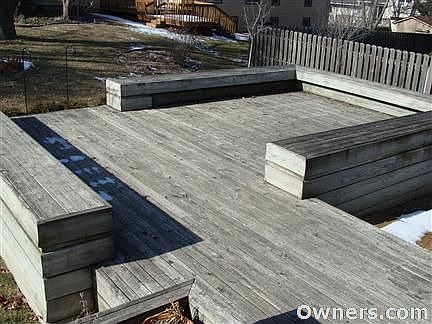 Deck in back of house