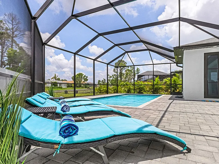 Enclosed Backyard with Heated Pool