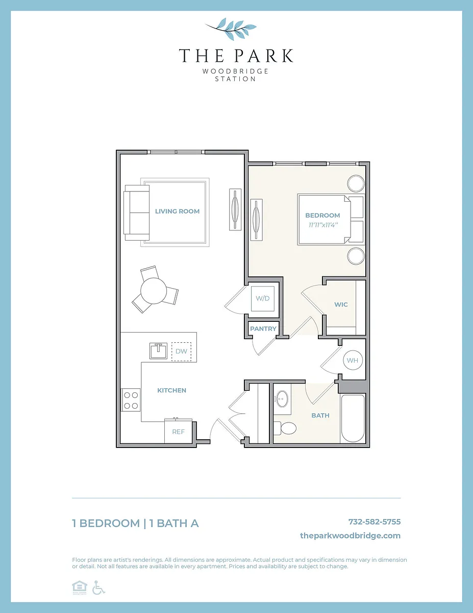 Floor plan 1 BR-A