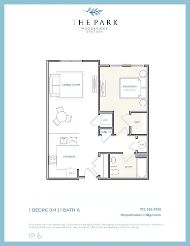 Floor plan 1 BR-A