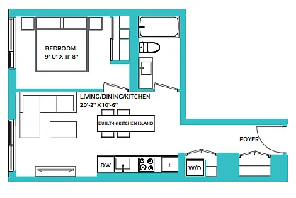 Floor plan One Bedroom
