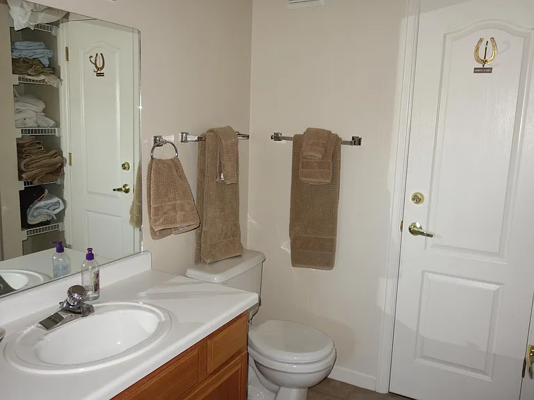 Master bath with large walk-in closet.