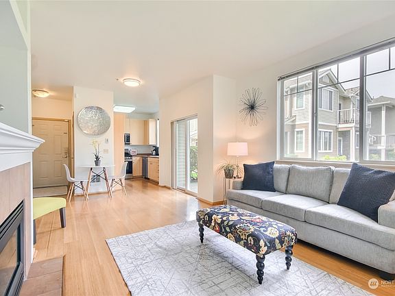 Lots of natural light floods in the big windows.>