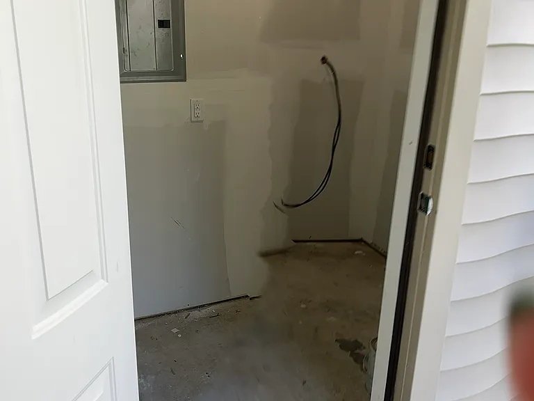 Large closet off patio.