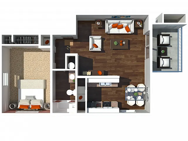 Floor plan 1 Bedroom